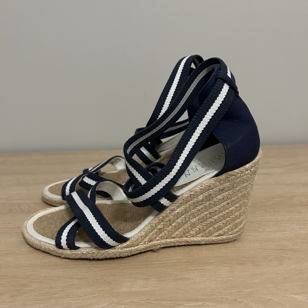 Lauren Ralph Lauren Navy and White Espadrilles - Picture 2 of 5